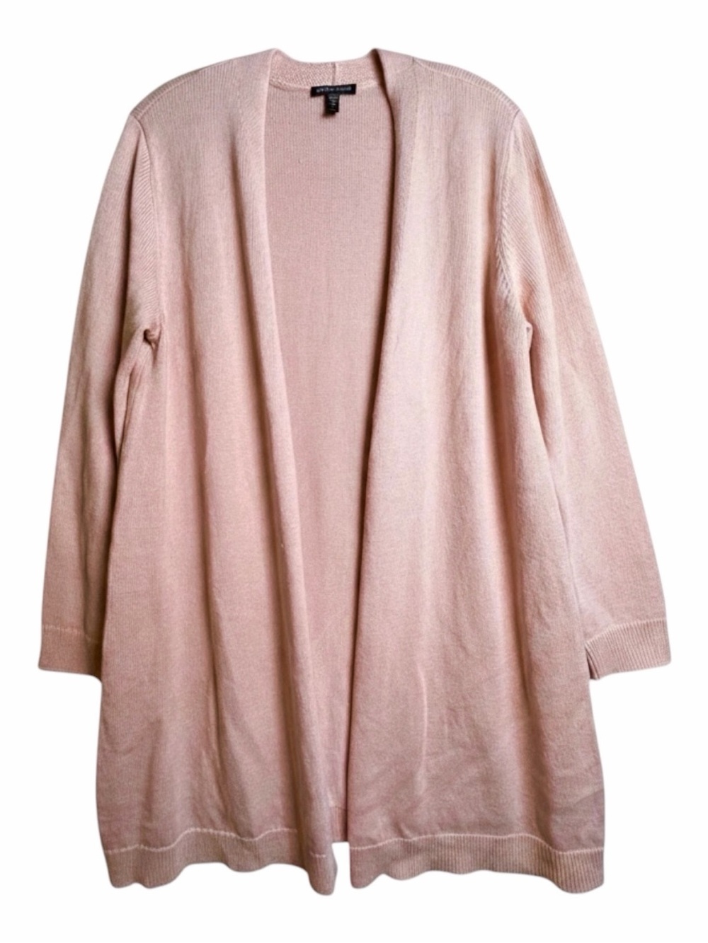 Eileen Fisher Linen Cotton Long Cardigan Blush Pink Womens L
